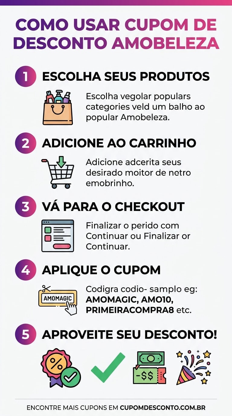 Como usar cupom de desconto Amobeleza Como usar cupom Amobeleza — guia passo a passo