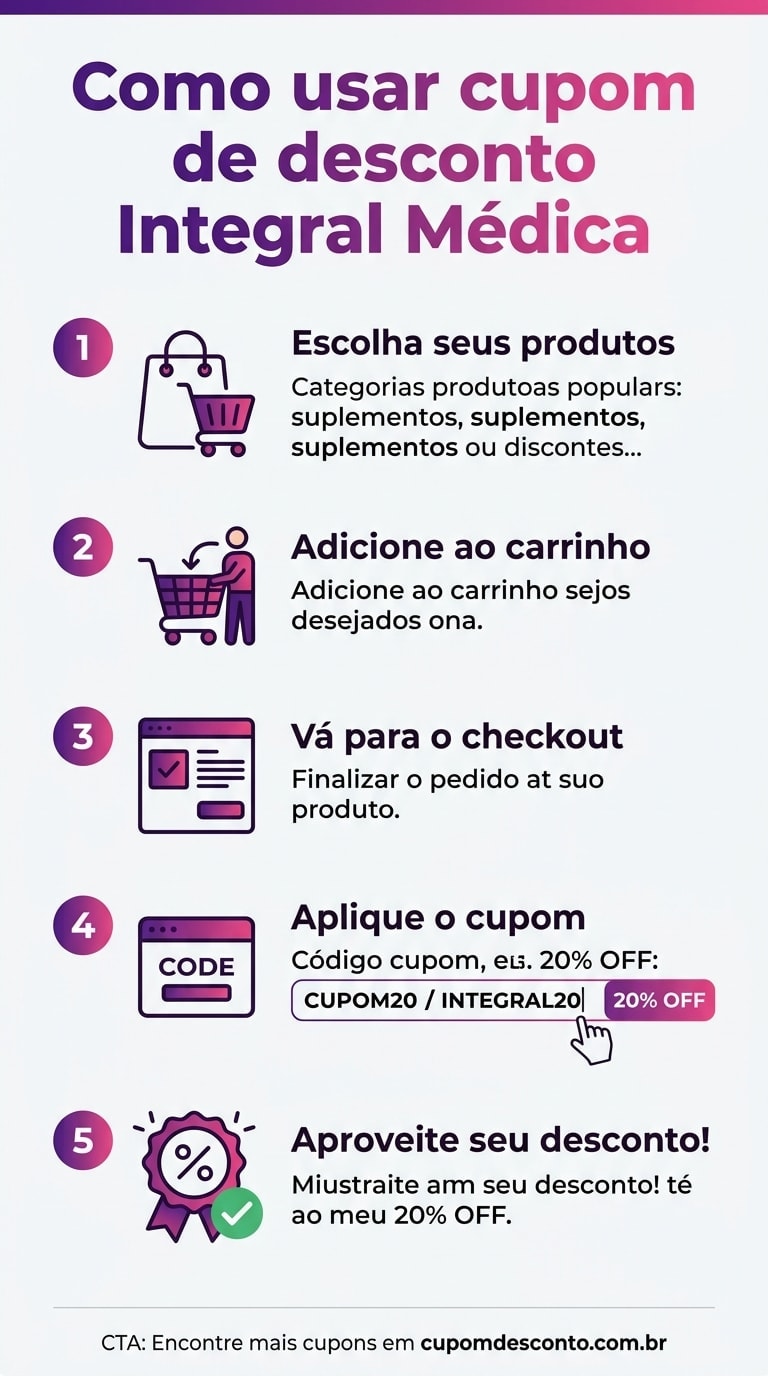 Como usar cupom de desconto Integralmedica Como usar cupom Integralmedica — guia passo a passo