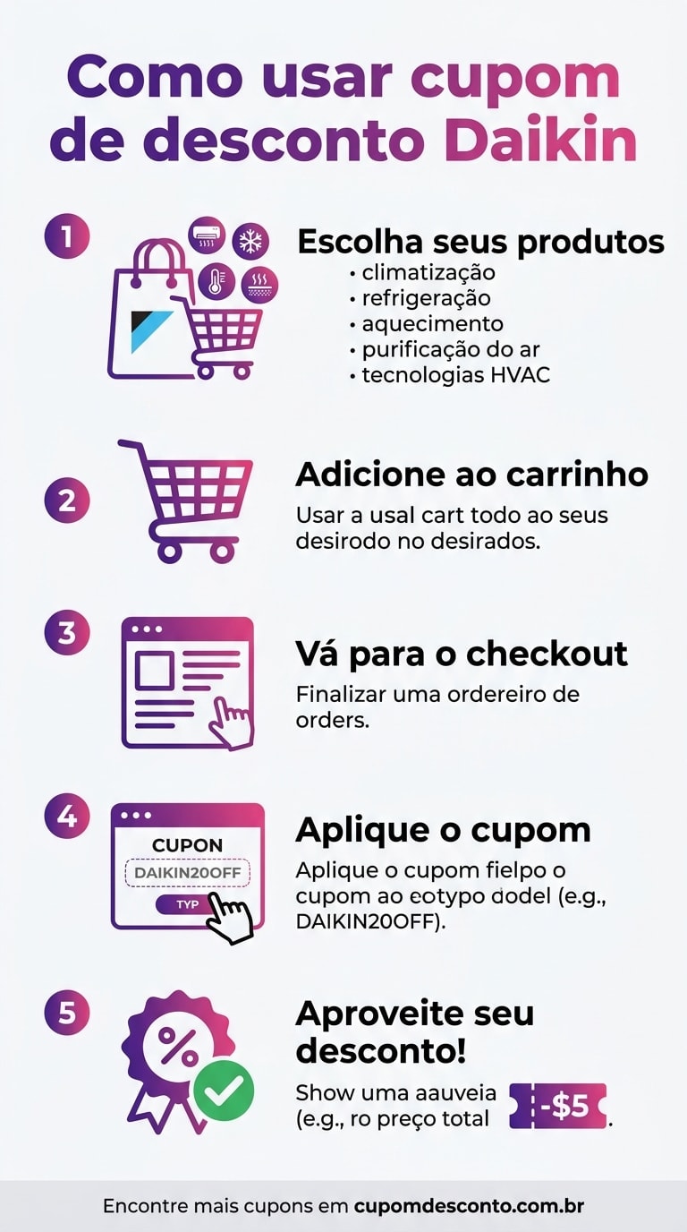 Como usar cupom de desconto Daikin Como usar cupom Daikin — guia passo a passo