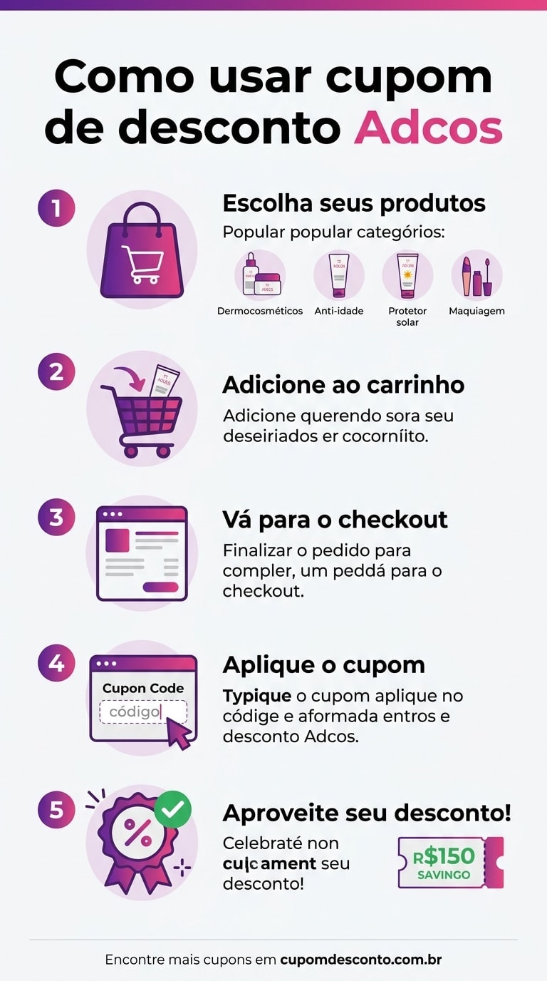 Como usar cupom de desconto Adcos Como usar cupom Adcos — guia passo a passo
