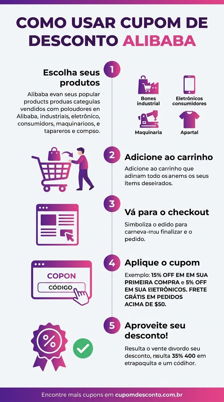 Como usar cupom de desconto Alibaba Como usar cupom Alibaba — guia passo a passo