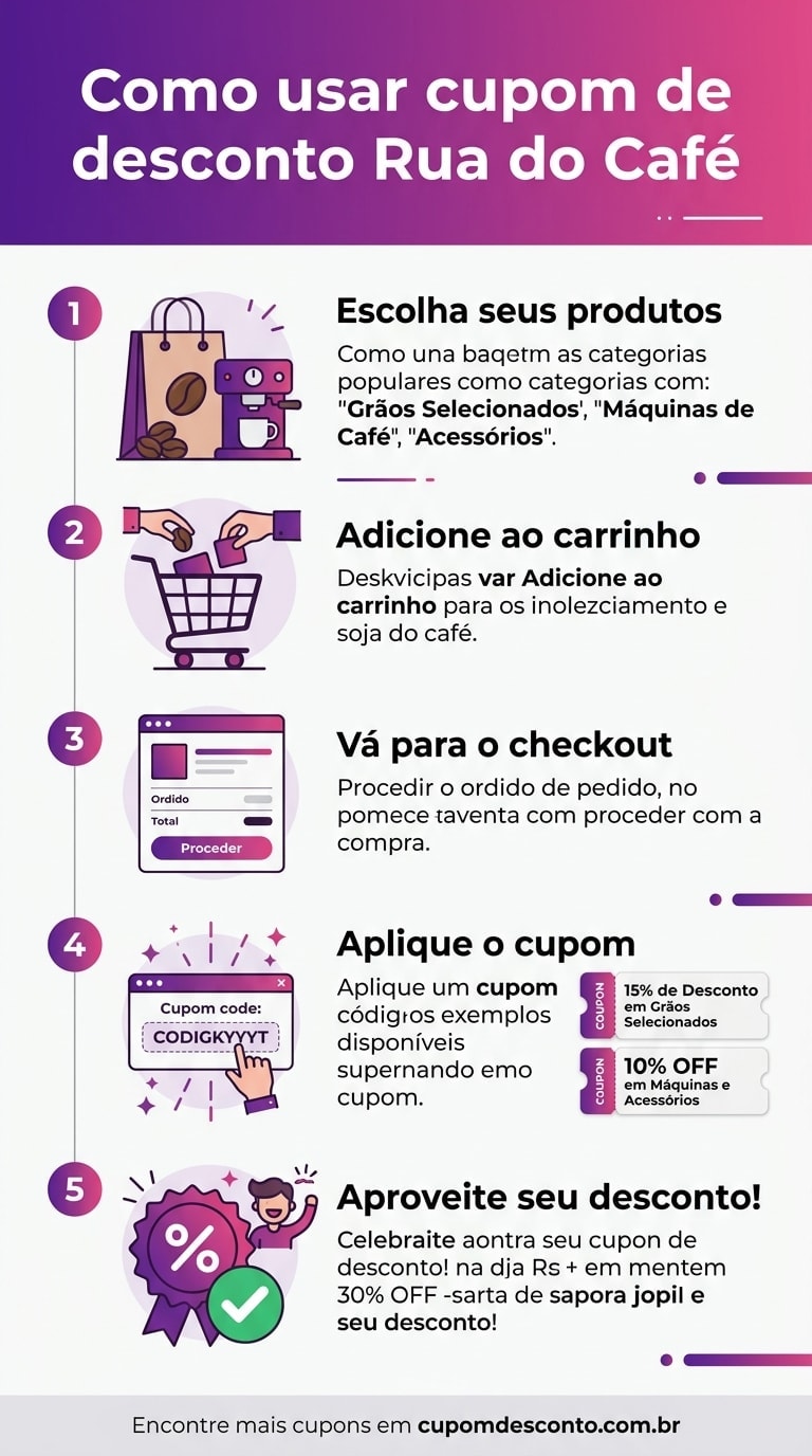Como usar cupom de desconto Rua do Café Como usar cupom Rua do Café — guia passo a passo