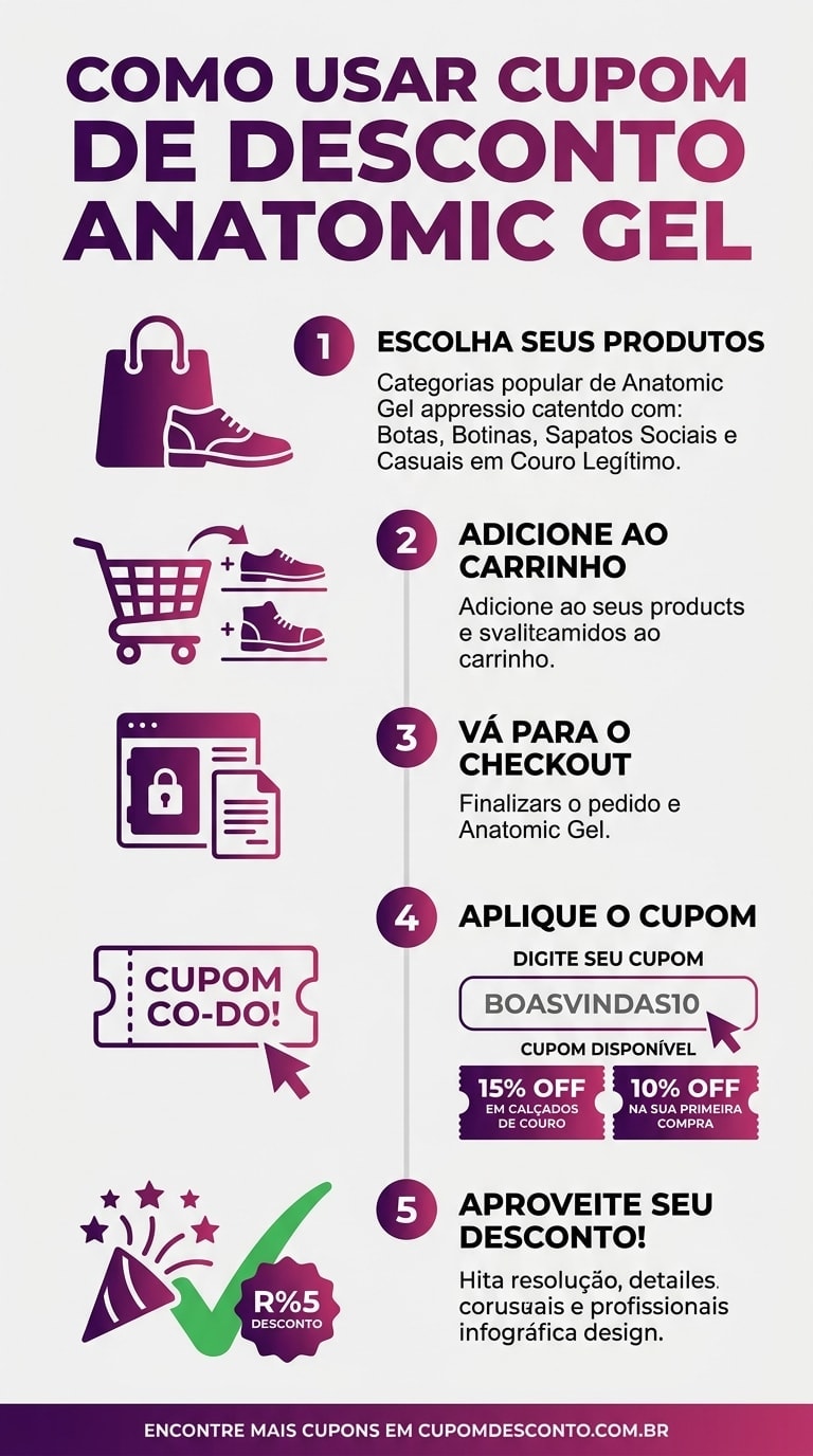Como usar cupom de desconto Anatomic Gel Como usar cupom Anatomic Gel — guia passo a passo