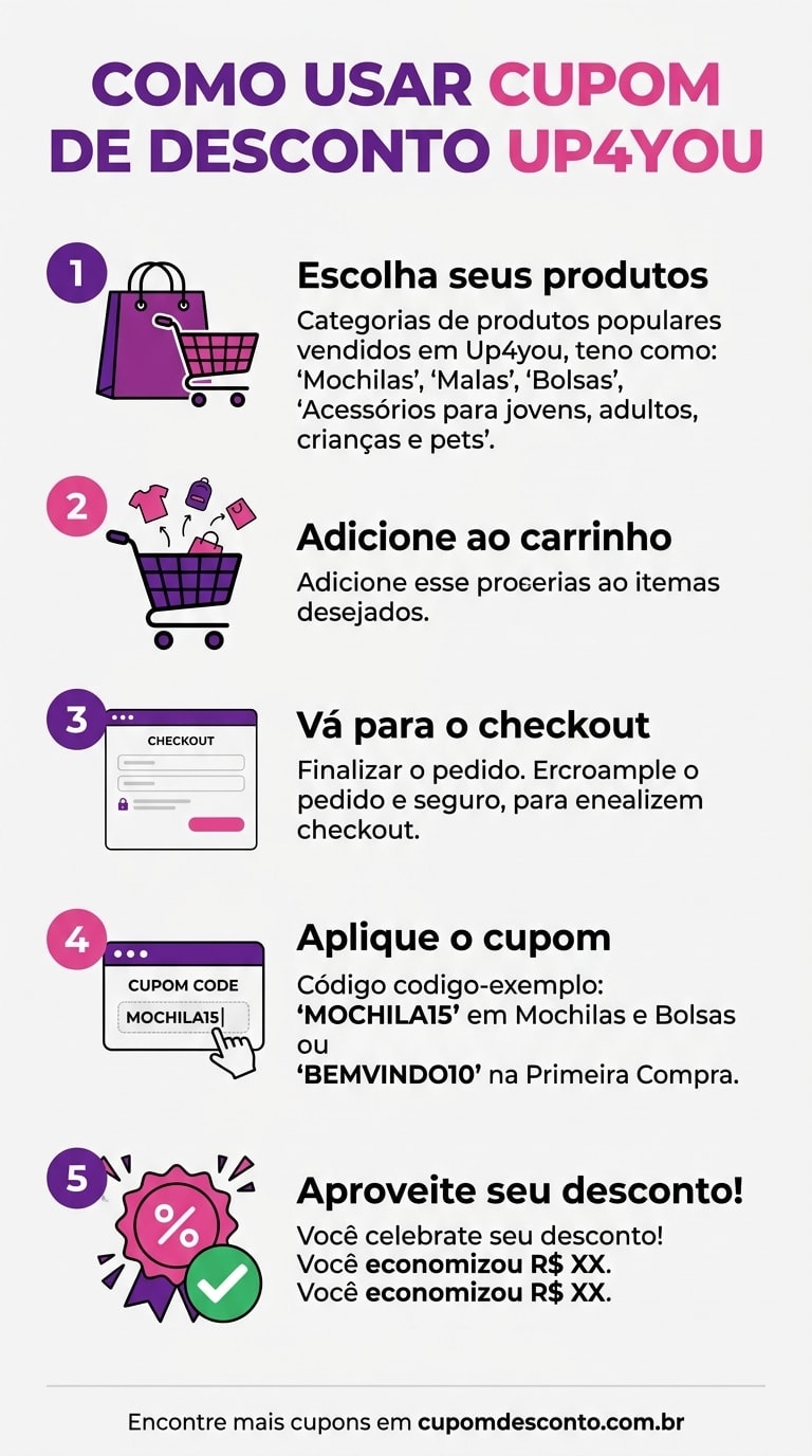 Como usar cupom de desconto Up4you Como usar cupom Up4you — guia passo a passo
