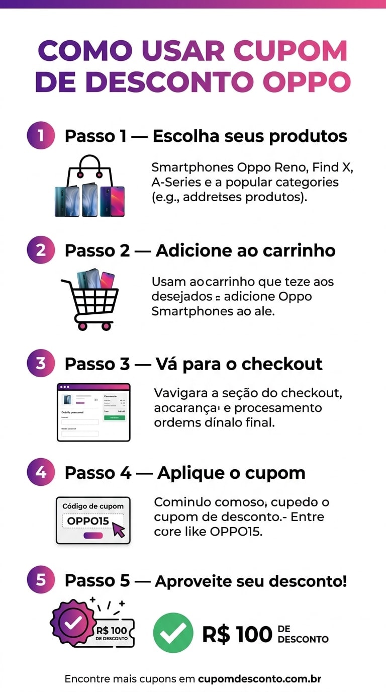 Como usar cupom de desconto Oppo Como usar cupom Oppo — guia passo a passo